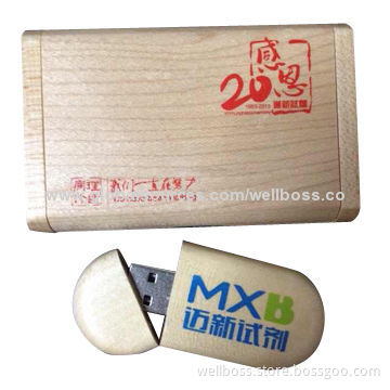 Promotional USB Gift Wooden USB Flash Drive Customized Logos and OEM Orders are Welcome
